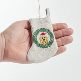 Mini Stocking Dog Ornament