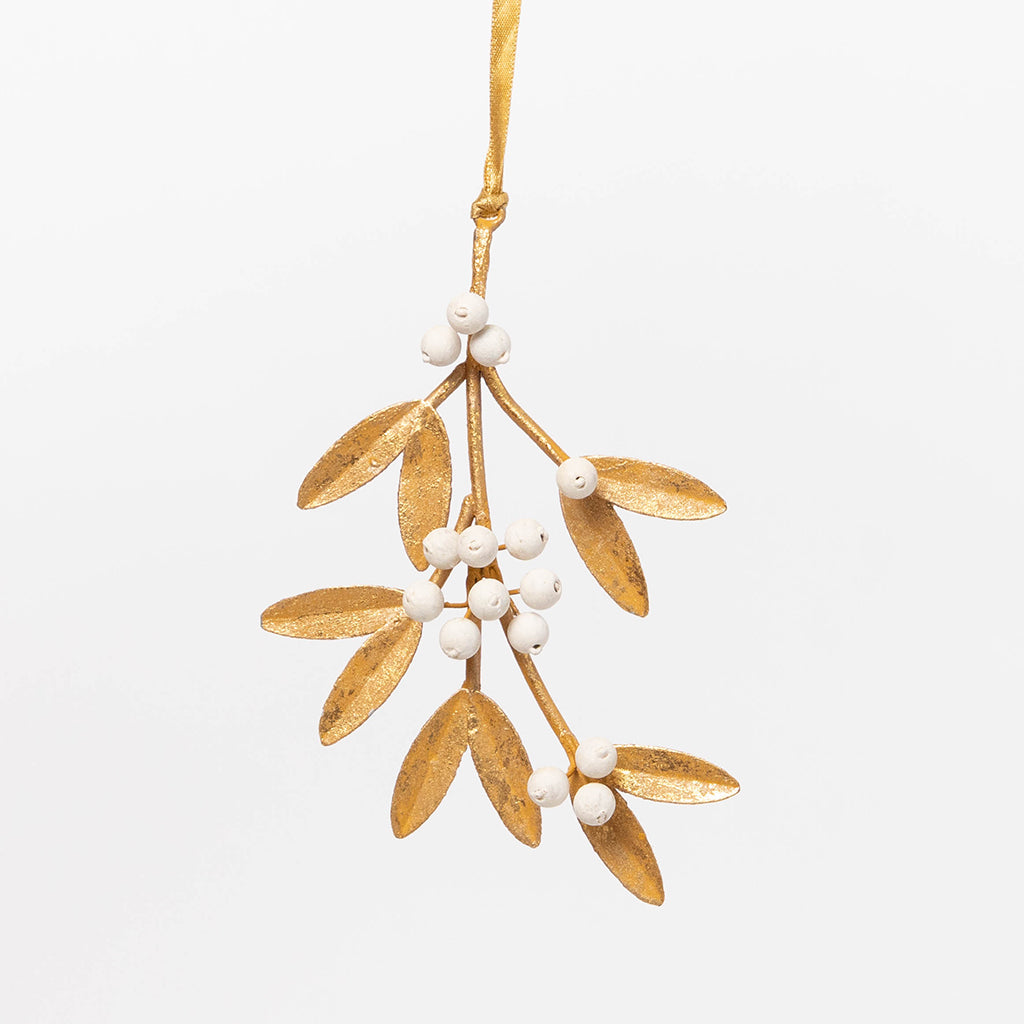 Mistletoe Metal Ornament