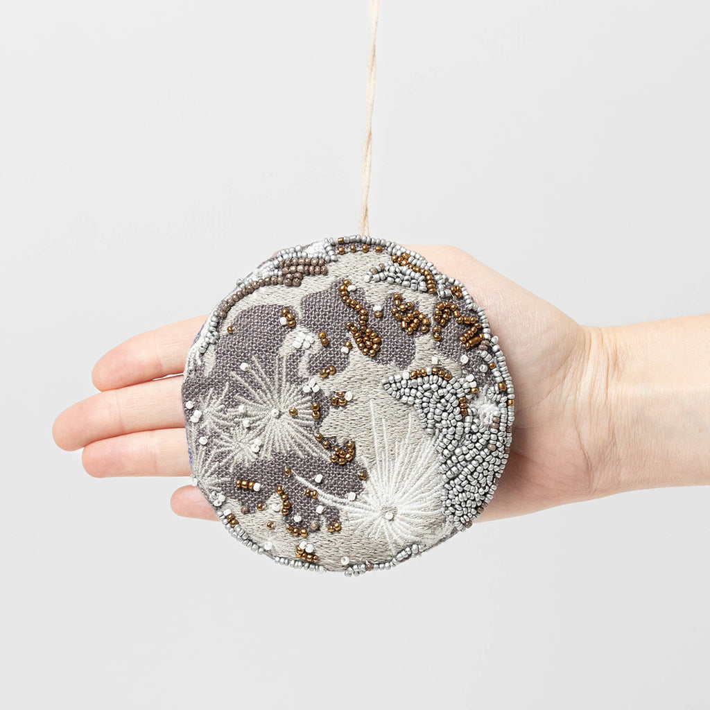 Moon Beaded Ornament