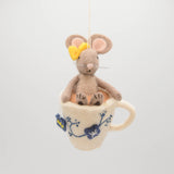 Limited Edition Mouse in Teacup Ornament