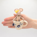 Limited Edition Mouse in Teacup Ornament