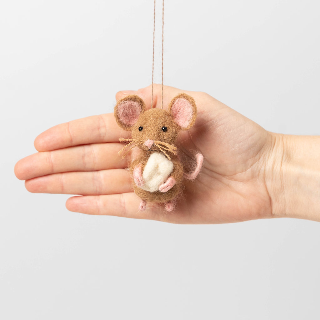 Mouse With Cheese Ornament