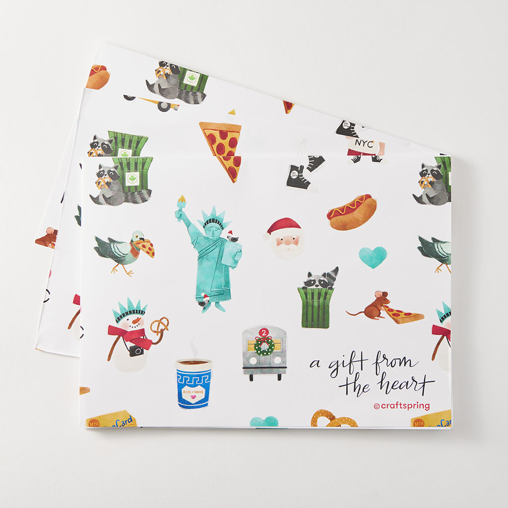 NYC Icons Wrapping Sheets - Set of 3