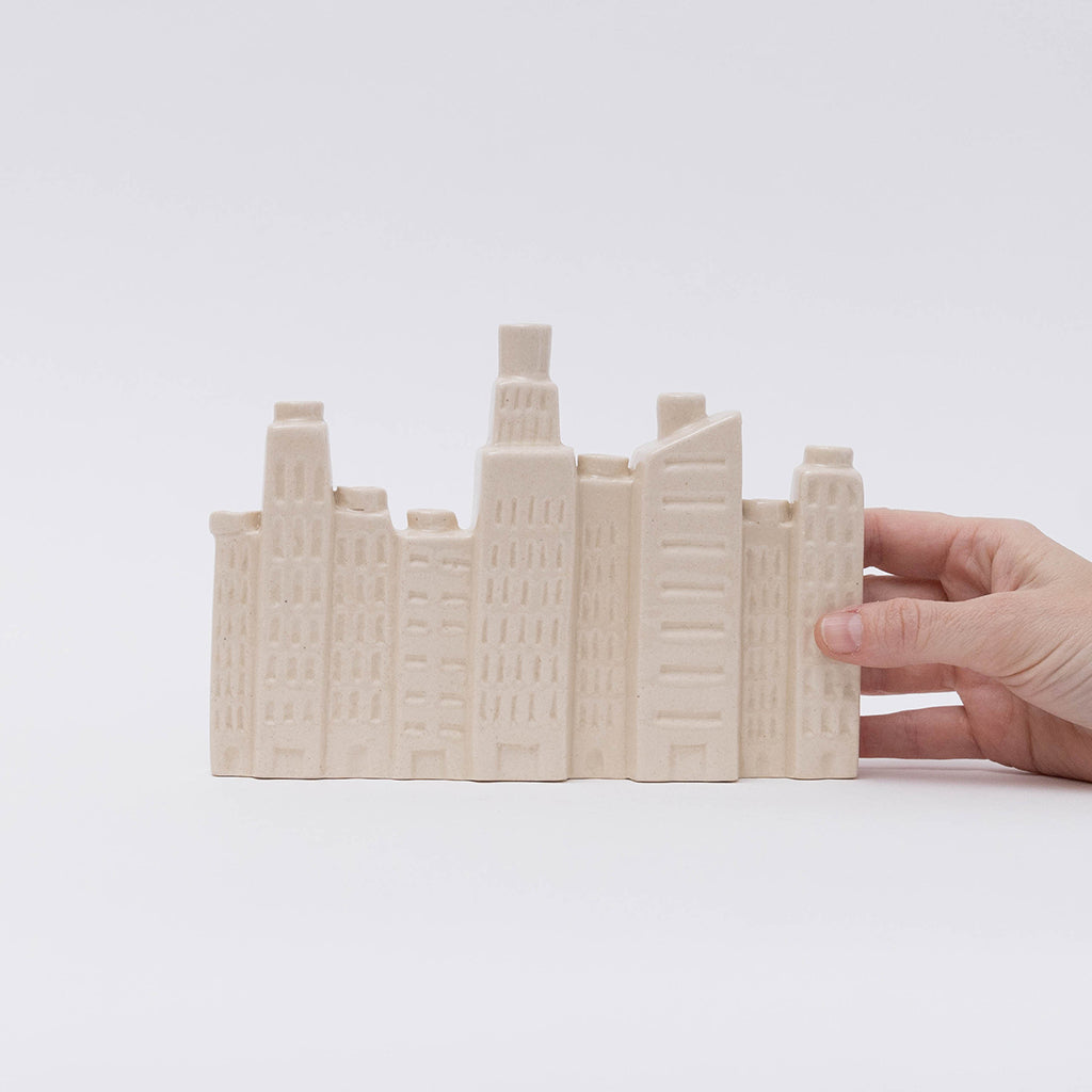 NYC Skyline Ceramic Menorah and Candle Set