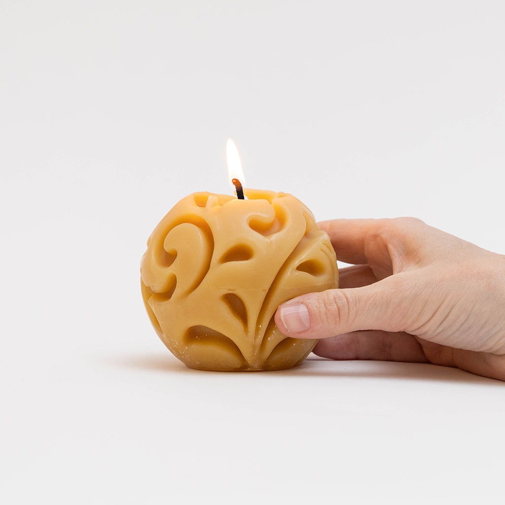 Natural Cast Ball Candle