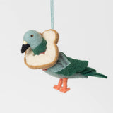 Pigeon with Bread Necklace Ornament