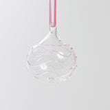 Pink Waves Glass Bauble Ornament