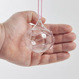 Pink Waves Glass Bauble Ornament