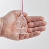 Pink Waves Glass Tree Ornament