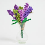 Purple Hyacinth Bouquet with Vase