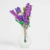 Purple Hyacinth Bouquet with Vase