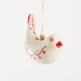 Pink Painted Bird Ceramic Ornament