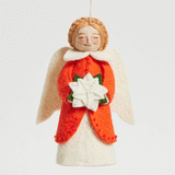 Red Beauty Poinsettia Star Gift Angel