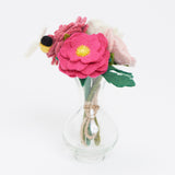 Rose Collector's Flower Bouquet with Bee and Vase