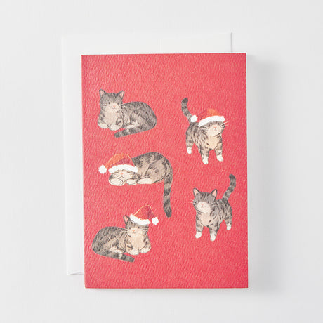 Santa Cat Greeting Card