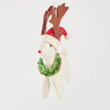 Santa Eggnog Reindeer Ornament