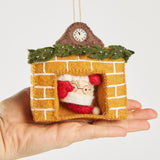 Santa In The Fireplace Ornament