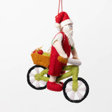 Santa with Bike Ornament