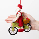 Santa with Bike Ornament