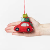 Santa's Car with Presents Ornament