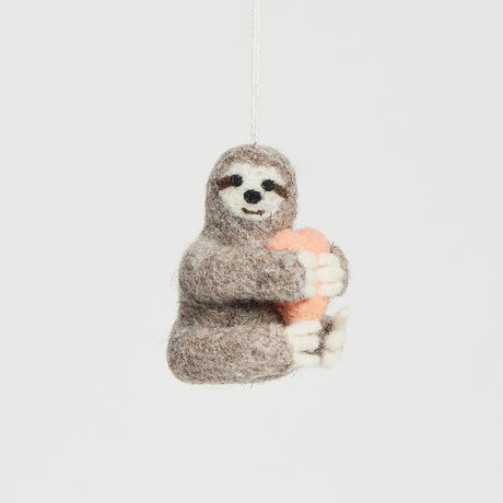 Slow Heart Sloth Ornament