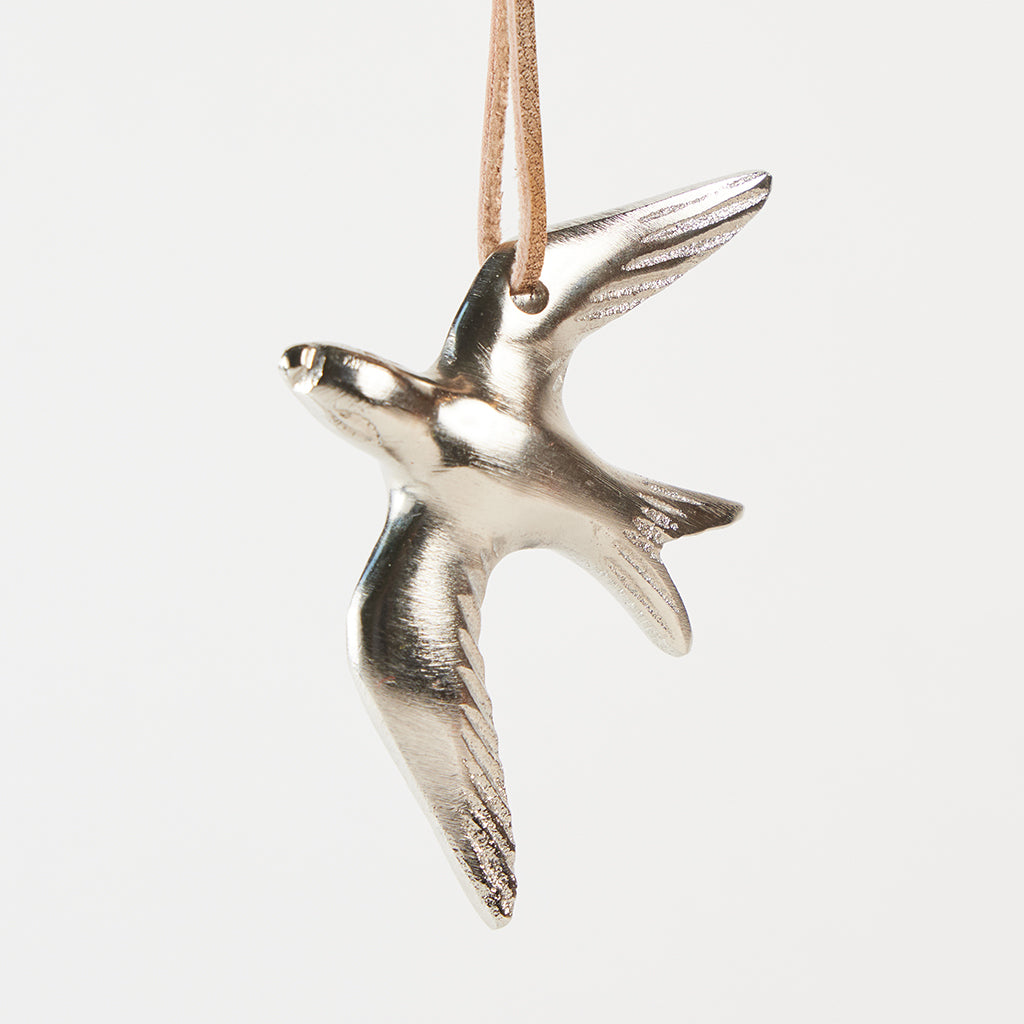 Small Swallow Ornament - Pewter