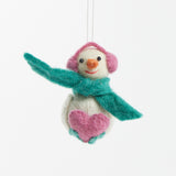 Heart Bundle Snowman Ornament