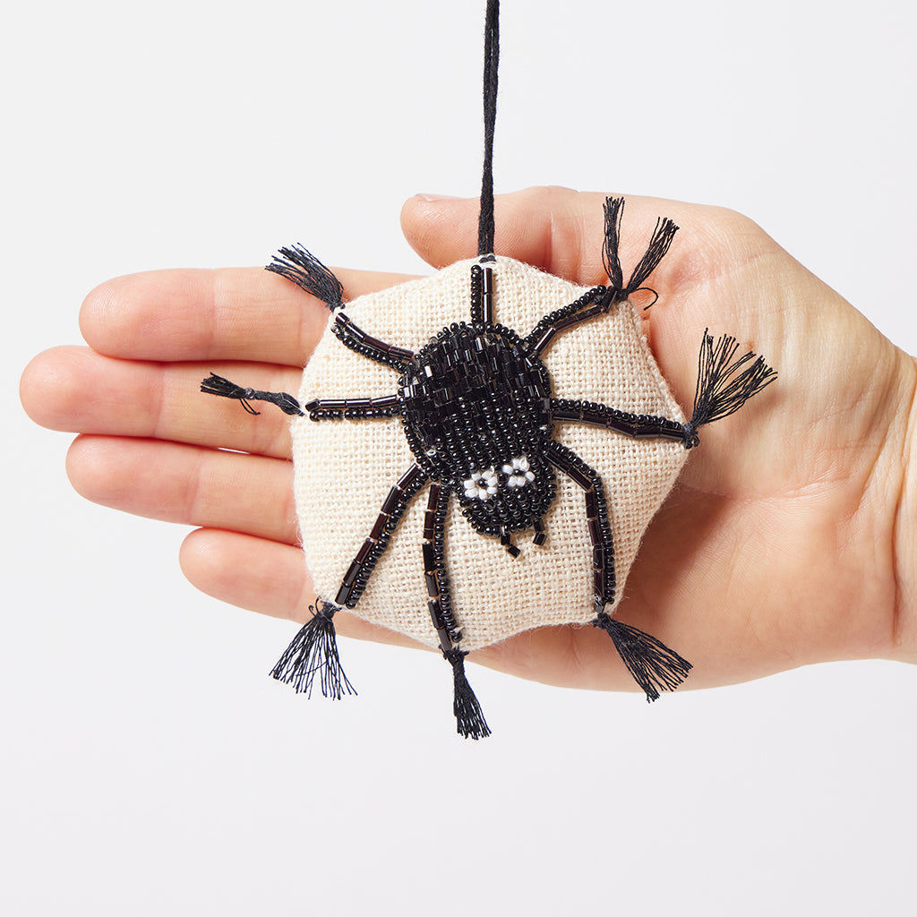 Spider Web Beaded Ornament