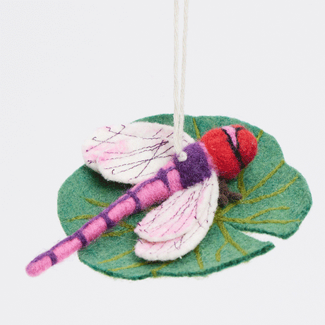 Spring Days Dragonfly on Leaf Ornament