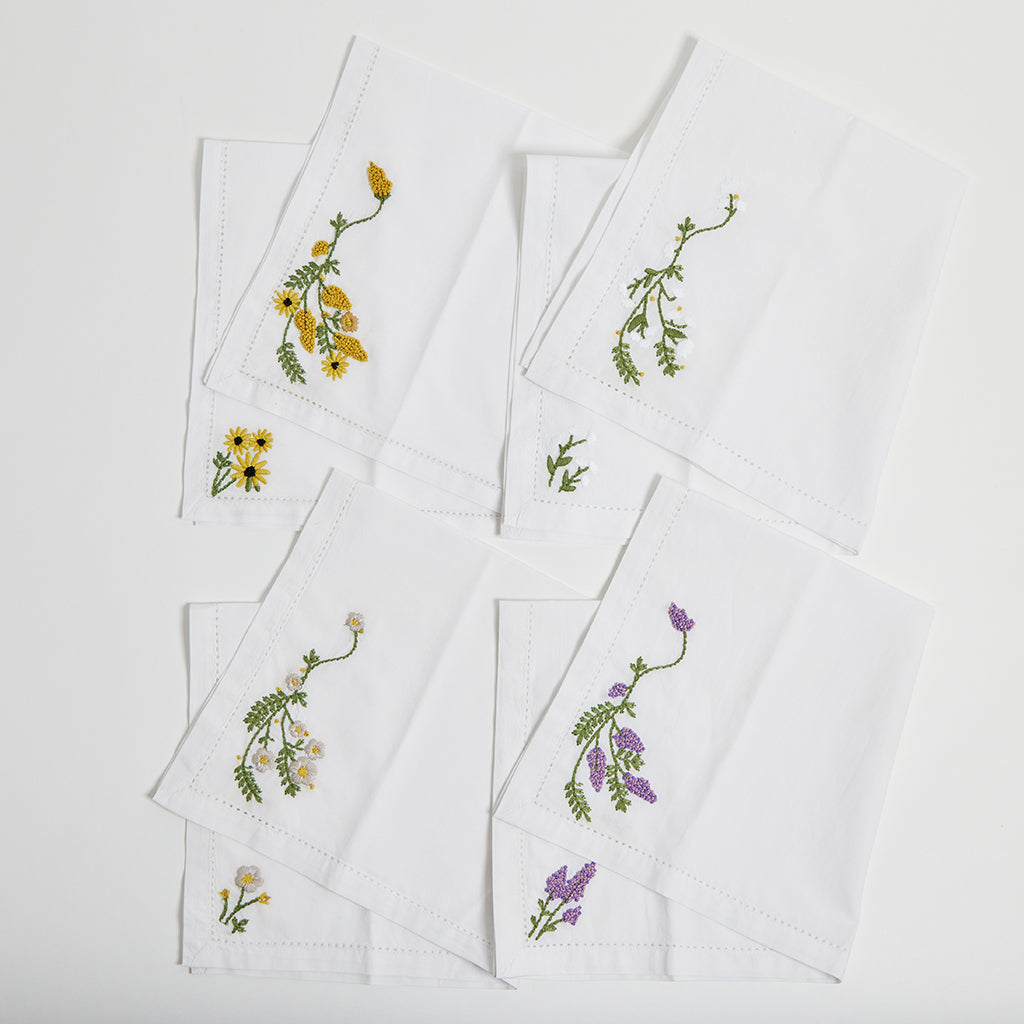 Spring Embroidery Napkin Set