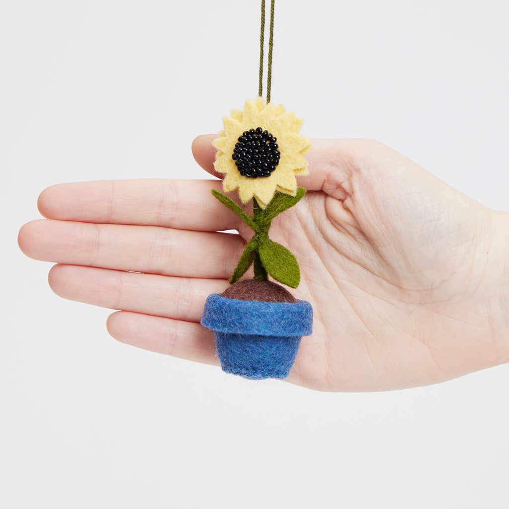 Sunflower Pot Ornament
