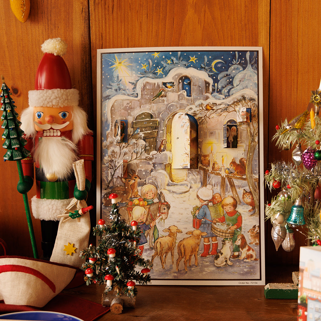 Shops Christmas Advent Calendar Decorated Vintage