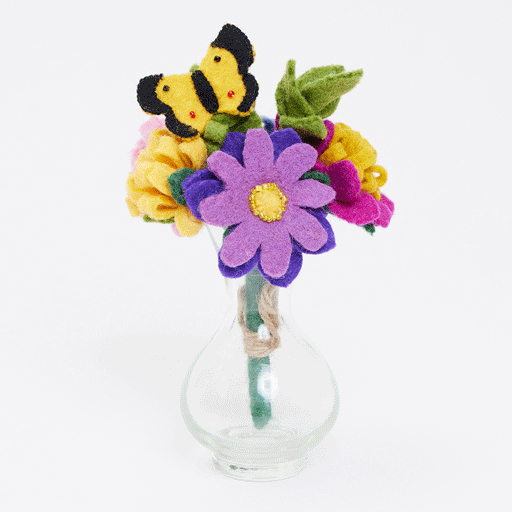 Bundle: Set of 8 Spring Flower Bouquets with Vases
