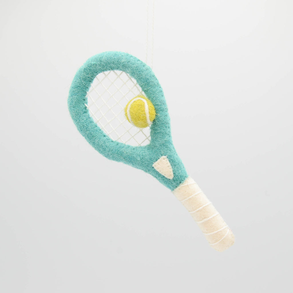 Tennis Racket with Ball Ornament