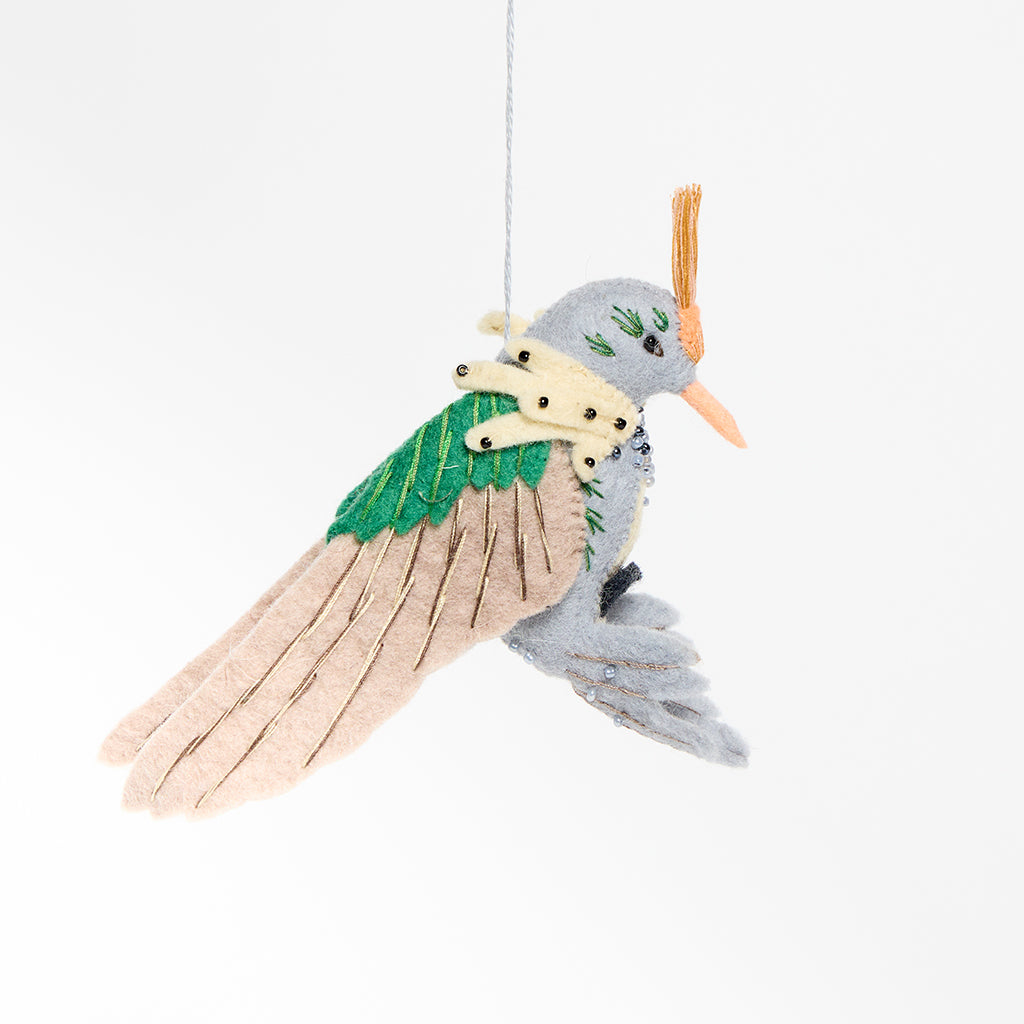 Tufted Coquette Hummingbird Ornament