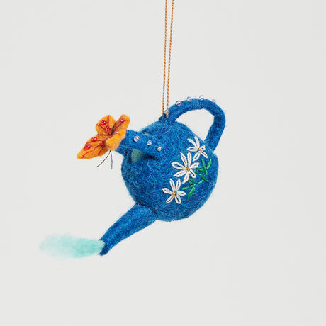 Watering Can with Butterfly Ornament