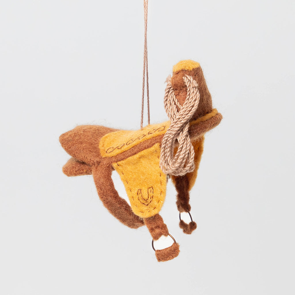 Western Saddle Ornament