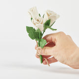 White Rose Flower Bouquet with Vase