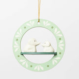 You & Me Elephants Wood Ornament