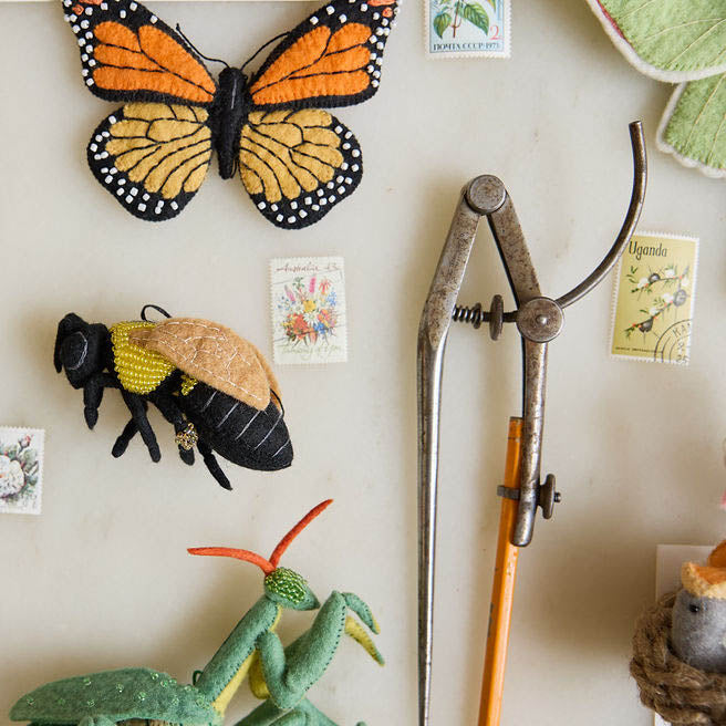 Beaded Eastern Bumblebee Ornament