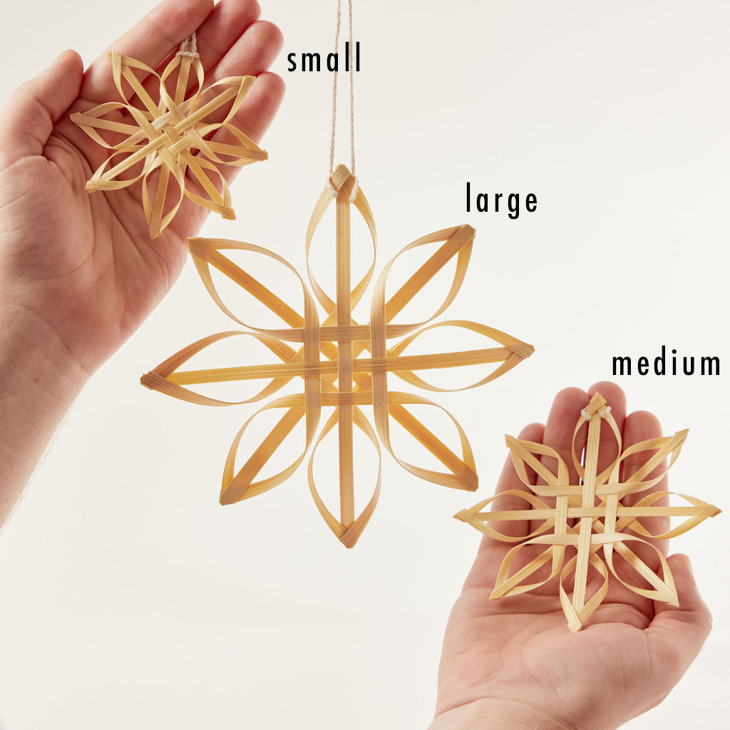 Small Natural Bamboo Star Ornament