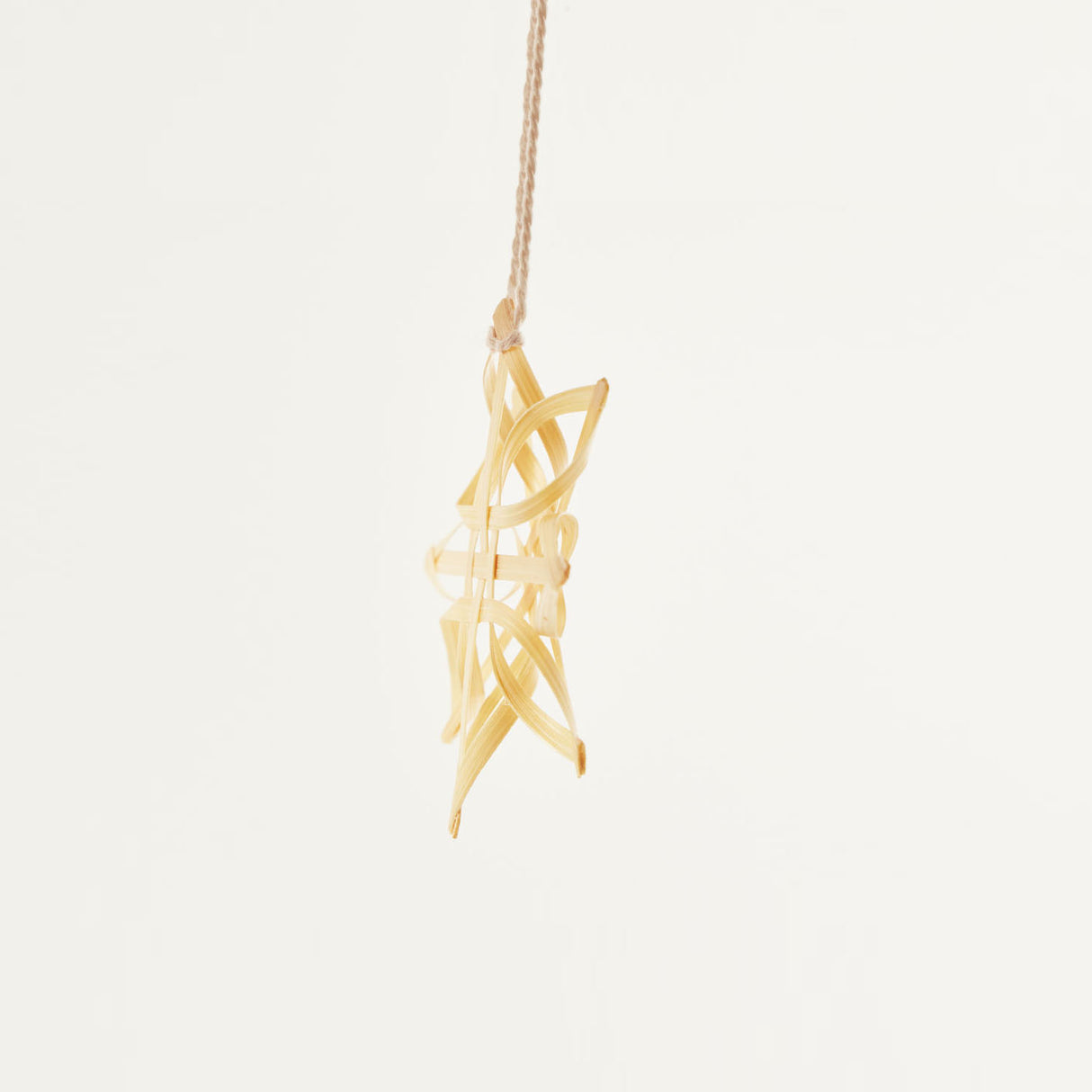 Small Natural Bamboo Star Ornament
