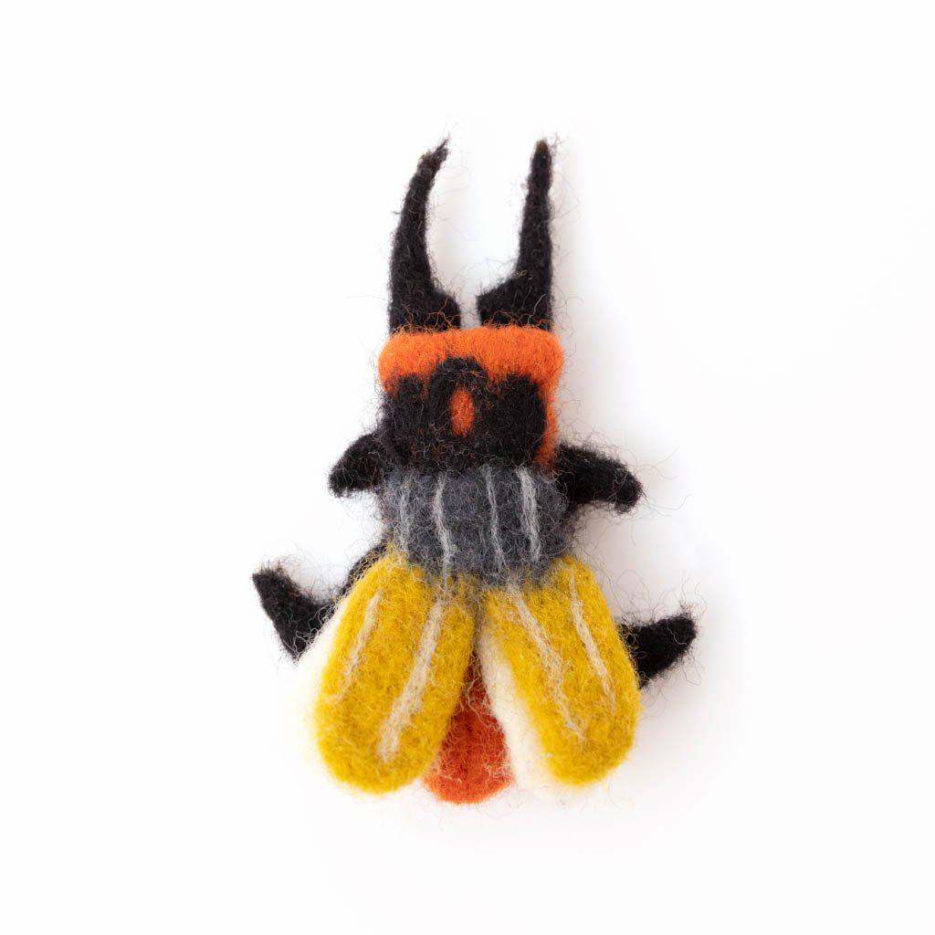 Black Daring Stag Beetle Ornament