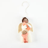 Mother's Pride with Pink Newborn and Pink Toddler Angel - Brown