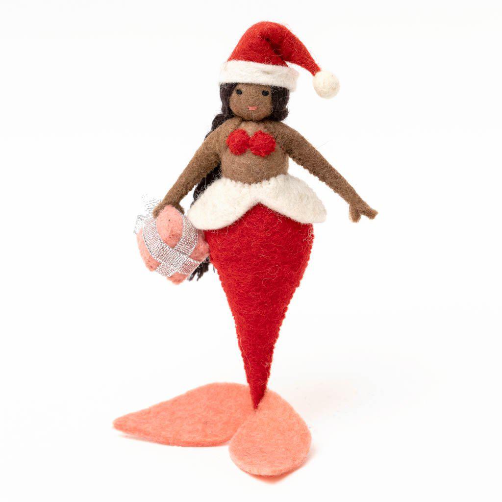 Christmas Gifts Mermaid Ornament - Brown