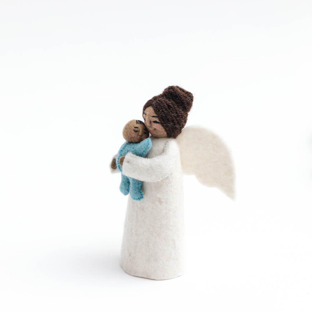 Blue Mother's Presence Angel - Brown