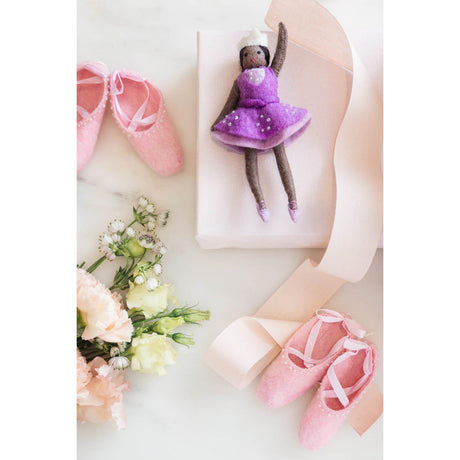 Sugar Plum Ballerina Ornament - Brown