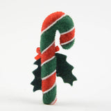 Green and Red Candy Cane Ornament