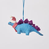 Christmas Ready Santa Stegosaurus Ornament