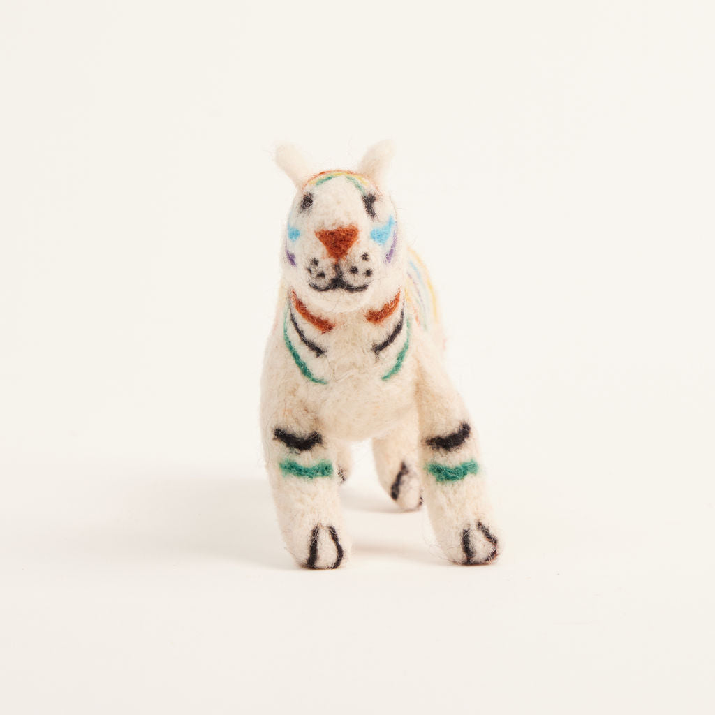 Little Rainbow Walk Tiger Ornament